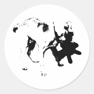 Pegatina Redonda Toy Thief Lab - Diversión en movimiento