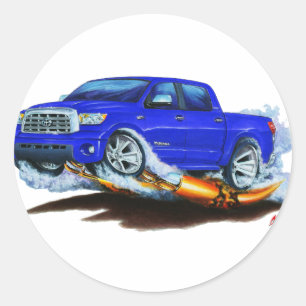Pegatina Redonda Toyota Tundra Crewmax Blue Truck
