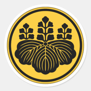 Pegatina Redonda Toyotomi Clan Kamon