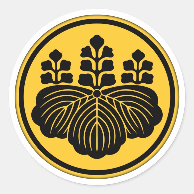 Pegatina Redonda Toyotomi Clan Kamon (Anverso)