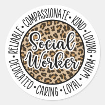 Trabajador social leopardo, regalo de trabajo soci