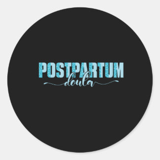 Pegatina Redonda Trabajadora del parto medio Postpum Doula