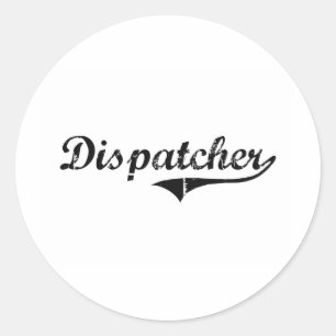 Pegatina Redonda Trabajo profesional de Dispatcher