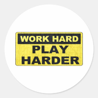 Pegatina Redonda Trabajo Sign.png duro