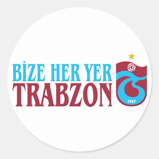 Pegatina Redonda Trabzonspor (Anverso)