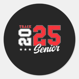 Pegatina Redonda Track Senior Night Track Senior Senior Graduation