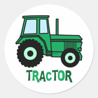 Pegatina Redonda Tractor