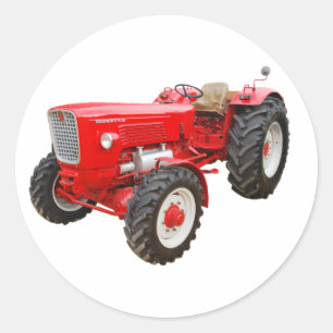 Pegatina Redonda Tractor viejo Güldner g 75 AS