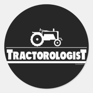 Pegatina Redonda Tractorólogo - Tractor