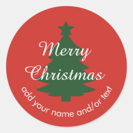 Pegatina Redonda Tradicional - Personalizado rojo brillante pegatin