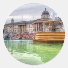 Pegatina Redonda Trafalgar square