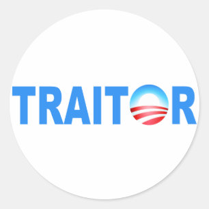 Pegatina Redonda TRAIDOR Obama