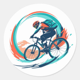 Pegatina Redonda Trail Rider
