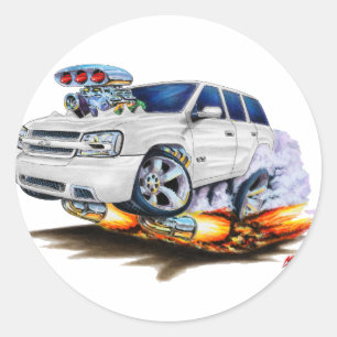 Pegatina Redonda Trailblazer SS White Truck