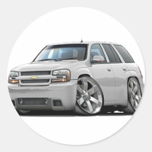 Pegatina Redonda Trailblazer White Truck