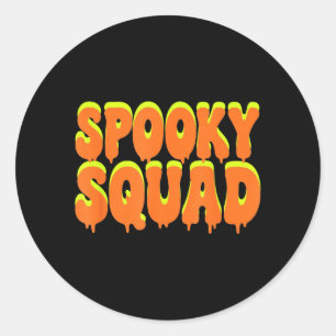 Pegatina Redonda Traje de Halloween para familia a juego Spooky Squ