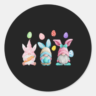 Pegatina Redonda Traje de Pascua de Gnome Camisetas del Este