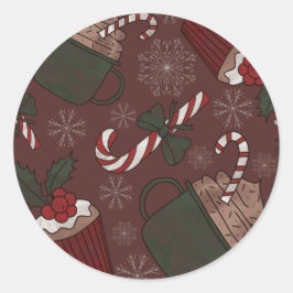 Pegatina Redonda Trajes dulces de vacaciones