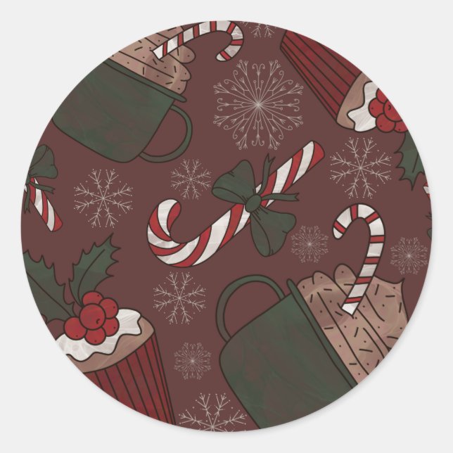 Pegatina Redonda Trajes dulces de vacaciones (Anverso)