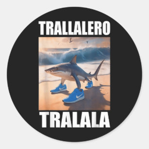 Pegatina Redonda Tralero Tralala Bootleg Brainrot Italiano Brainro