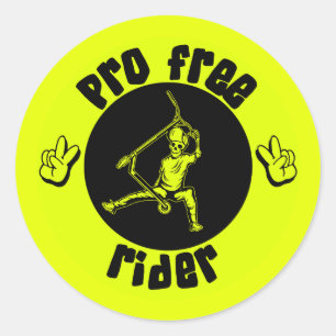 Pegatina Redonda Trámites para motociclistas libres Pro Scooter