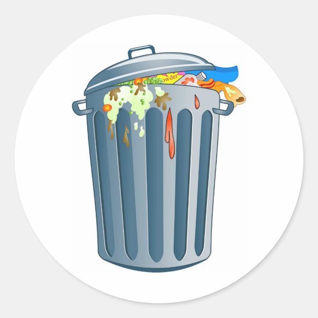 Pegatina Redonda Trampa (Anverso)