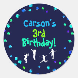 Pegatina Redonda Trampoline o Bass Fiesta Cupcake Topper