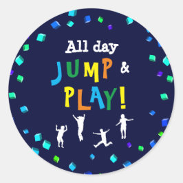 Pegatina Redonda Trampoline o Bass Fiesta Cupcake Topper