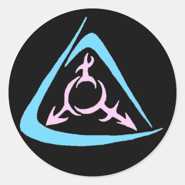 Pegatina Redonda trans celta (Anverso)