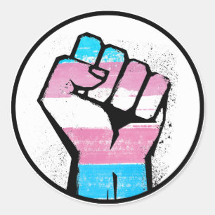 PEGATINA REDONDA TRANS FIST