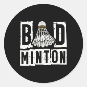 Pegatina Redonda Transbordador 3 del reproductor de Badminton