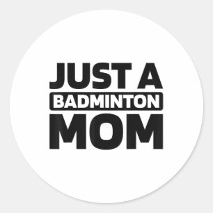 Pegatina Redonda Transbordador Badminton - Racquet de la corte sólo