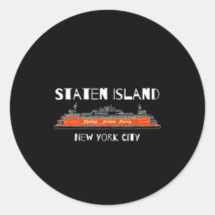 Pegatina Redonda Transbordador de Staten Island Nueva York