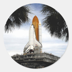 Pegatina Redonda Transbordador espacial