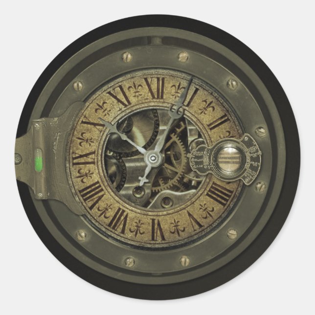 Pegatina Redonda Transportador del profesor Temple (Anverso)