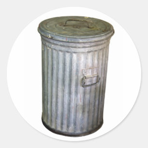 Pegatina Redonda trash bin