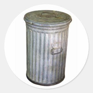 Pegatina Redonda trash bin