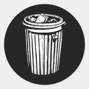 Pegatina Redonda Trash Can Halloween Costume Garaje Can Trashcan Co