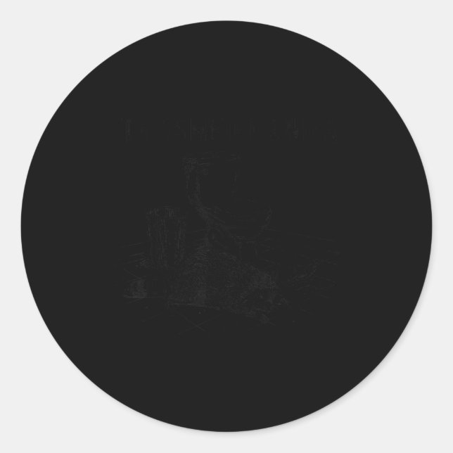 Pegatina Redonda Trashed Panda Funny Drunk Raccoon  (Anverso)