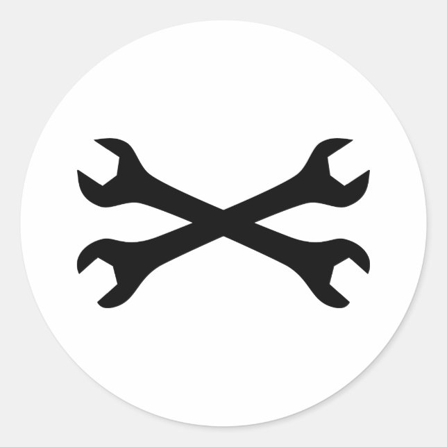 Pegatina Redonda Traslado de la llave negra (Anverso)