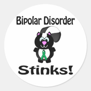 Pegatina Redonda Trastorno Bipolar Apesta Diseño de Conciencia de M