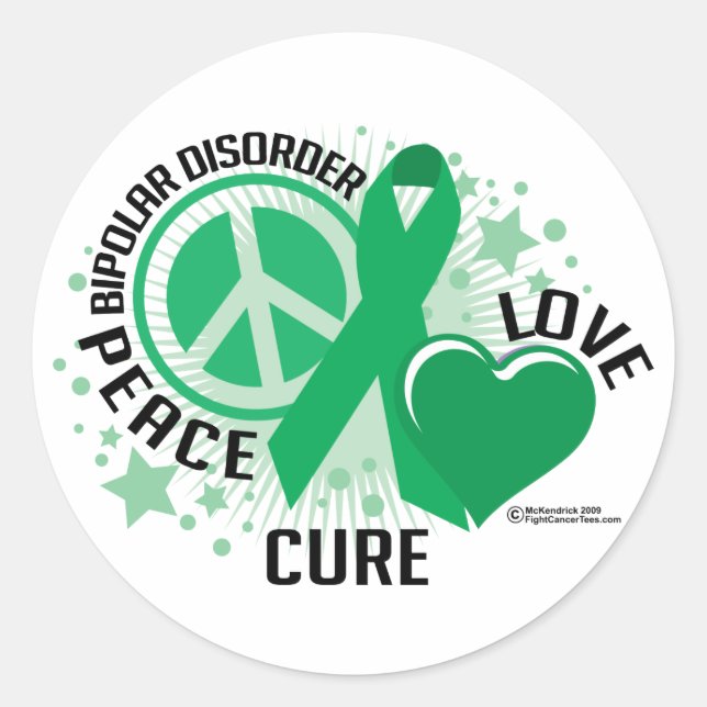 Pegatina Redonda Trastorno bipolar PLC (Anverso)