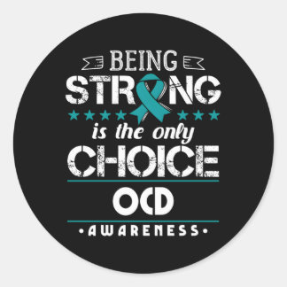 Pegatina Redonda Trastorno obsesivo-compulsivo Ocd