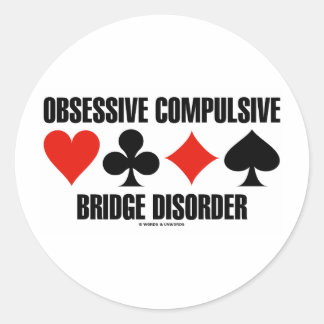 Pegatina Redonda Trastorno obsesivo del puente compulsivo (OCBD)