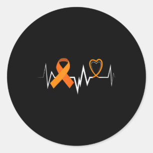 Pegatina Redonda Trastornos cardíacos Leucemia Cinta Leucemia Aware