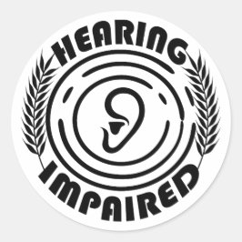 Pegatina Redonda Trastornos de la audición