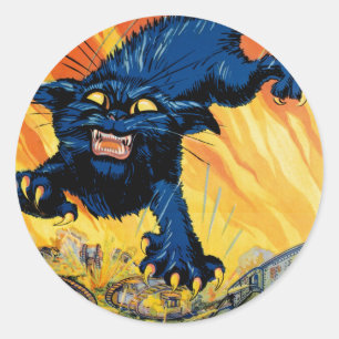 Pegatina Redonda Trátalos Rough - Únete a los tanques