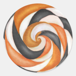 Pegatina Redonda Tratamientos de Halloween - Pegatinas de Halloween