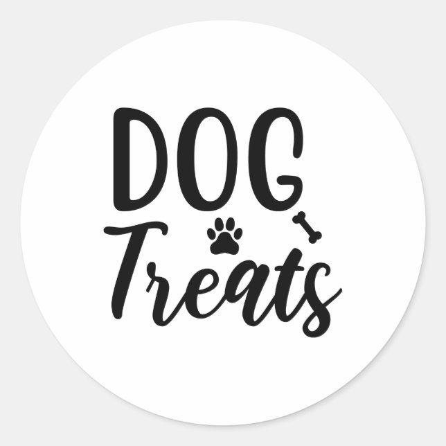 Pegatina Redonda Tratamientos de perros (Anverso)
