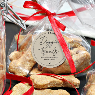 Pegatina Redonda Tratamientos modernos para perros caseros